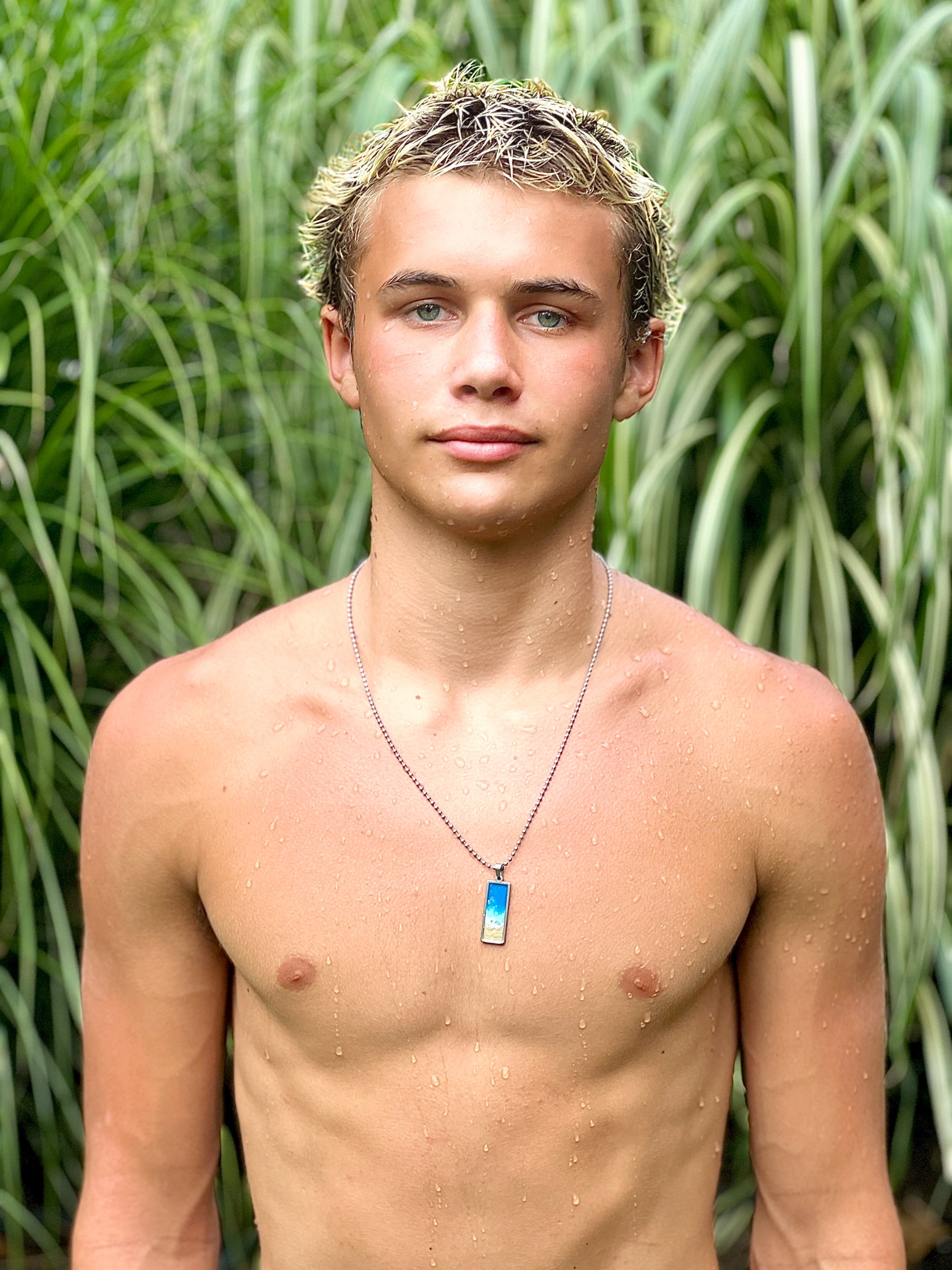 Ocean Vibe Dog Tag Necklace image 1