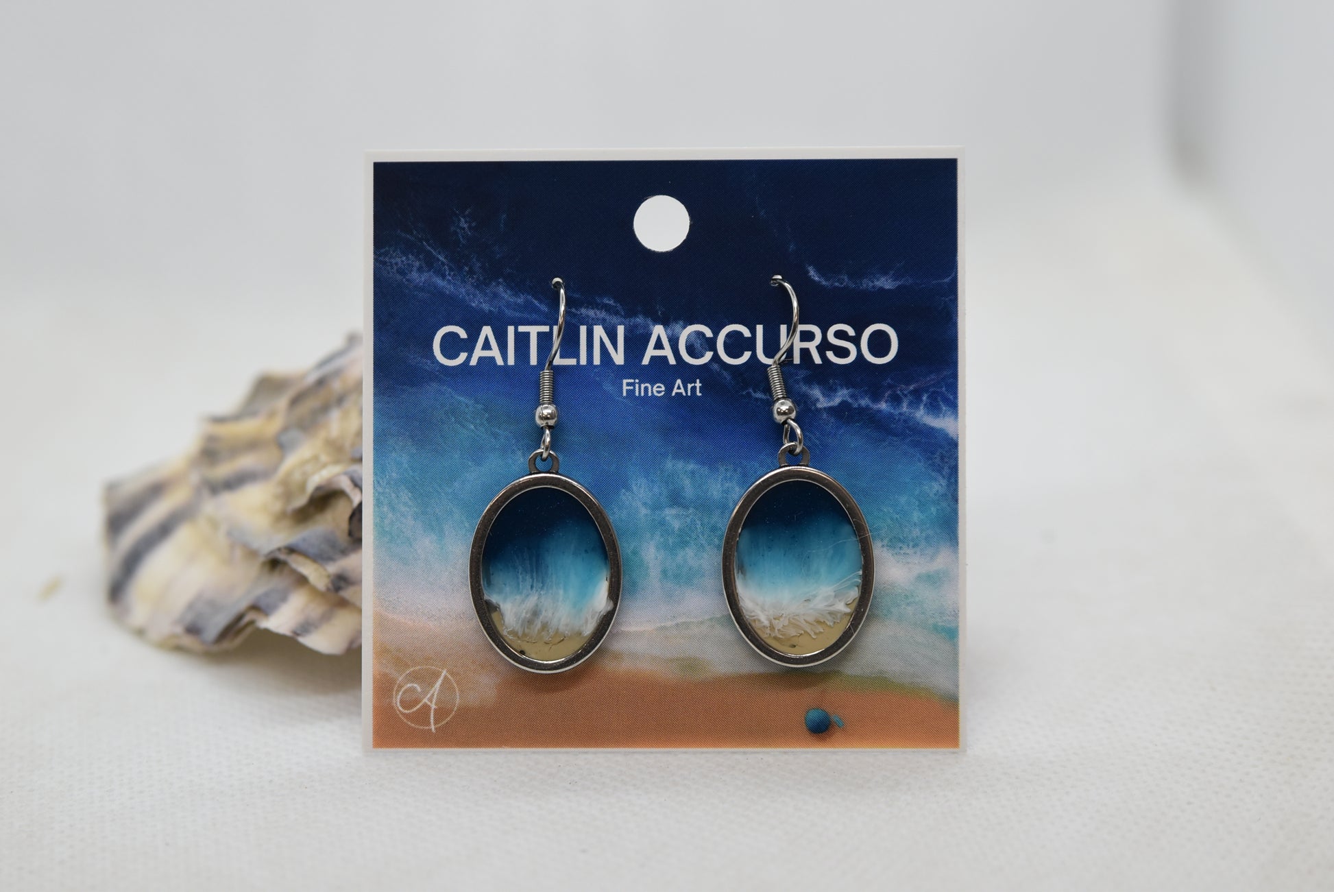 Ocean Oval Beach Earrings image 0