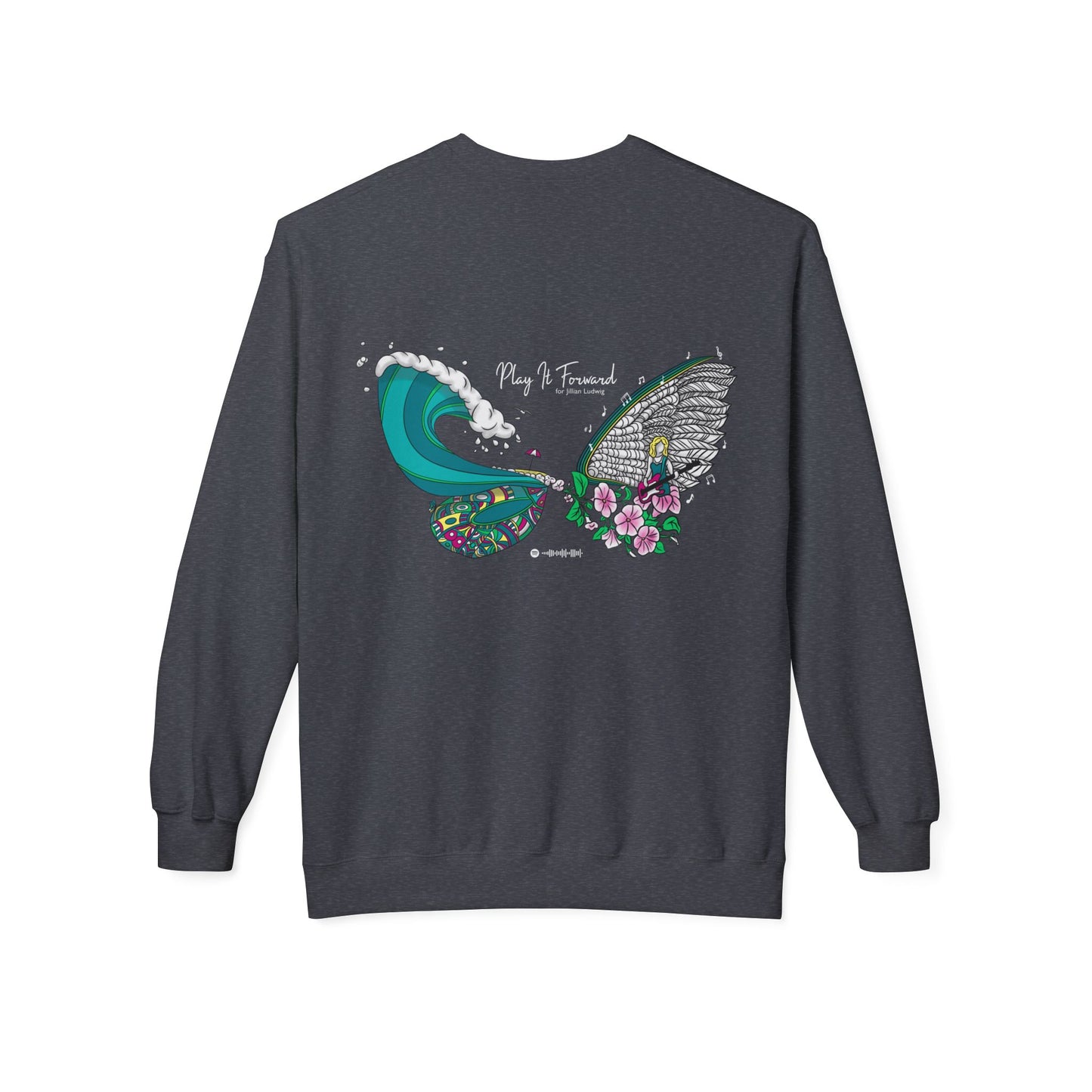 Jill's Wings - Unisex Midweight Softstyle Fleece Crewneck Sweatshirt