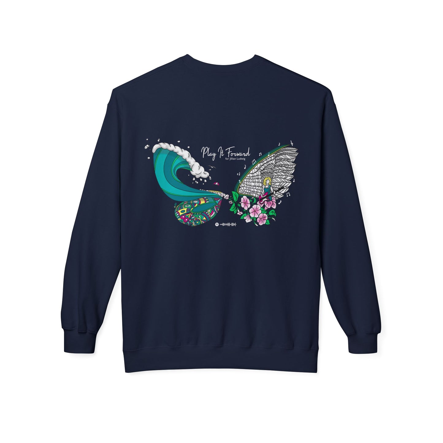 Jill's Wings - Unisex Midweight Softstyle Fleece Crewneck Sweatshirt