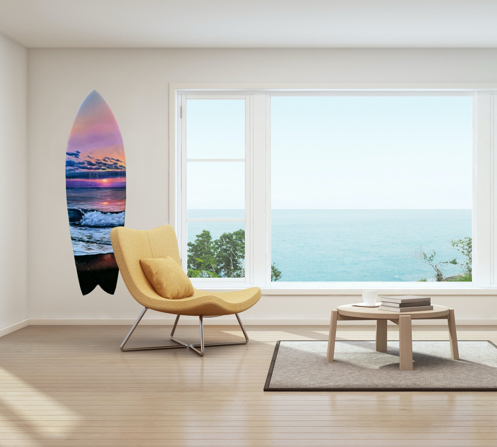 Rainbow Sunrise – Fine Art Surfboard image 2