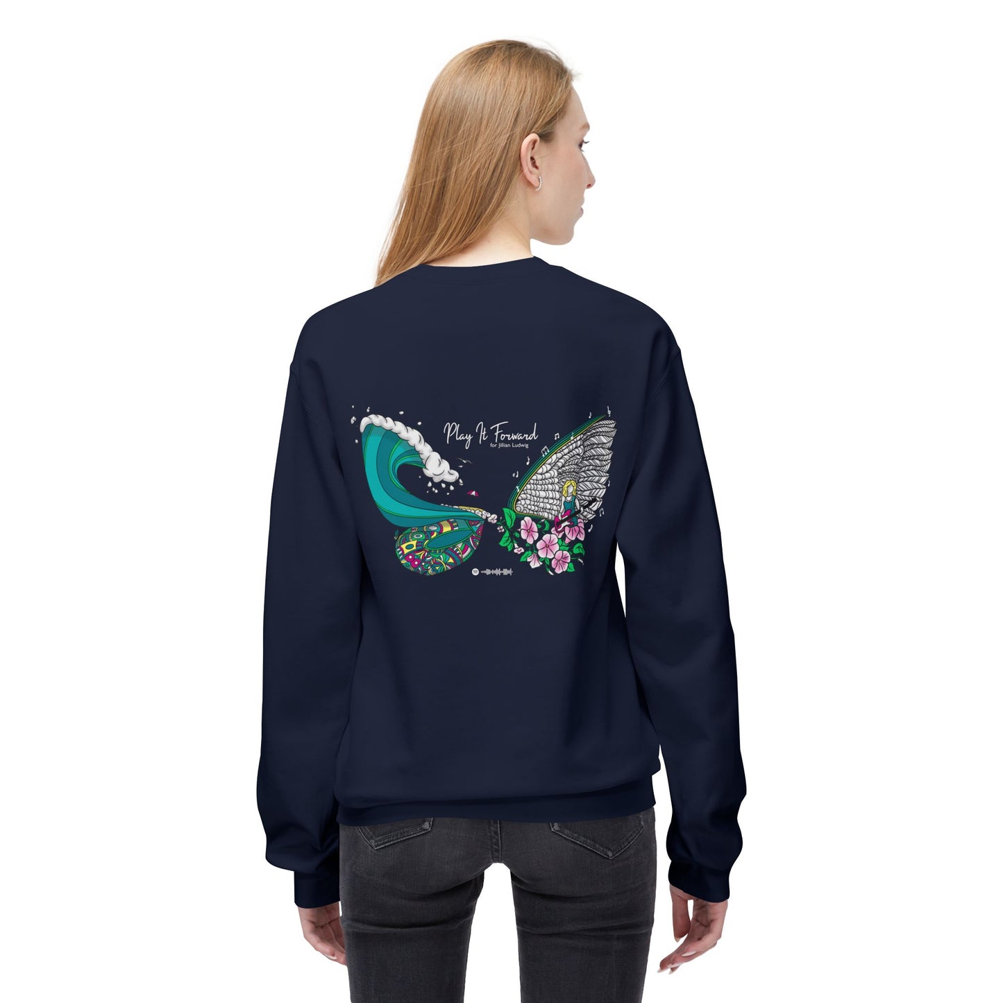 Jill's Wings - Unisex Midweight Softstyle Fleece Crewneck Sweatshirt
