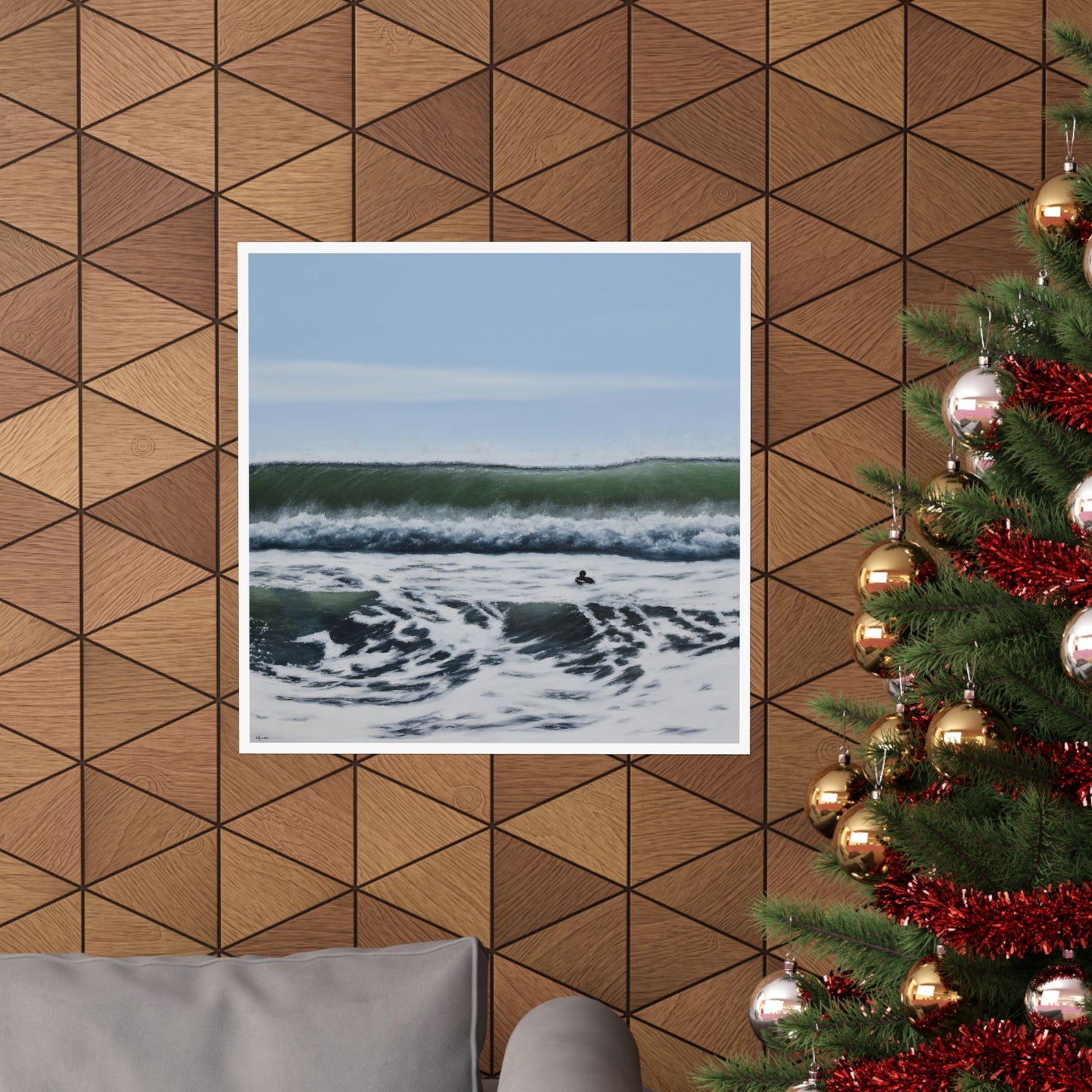 Liquid Courage: A Coastal Adventure in Home Decor Paper Print by Caitlin Accurso