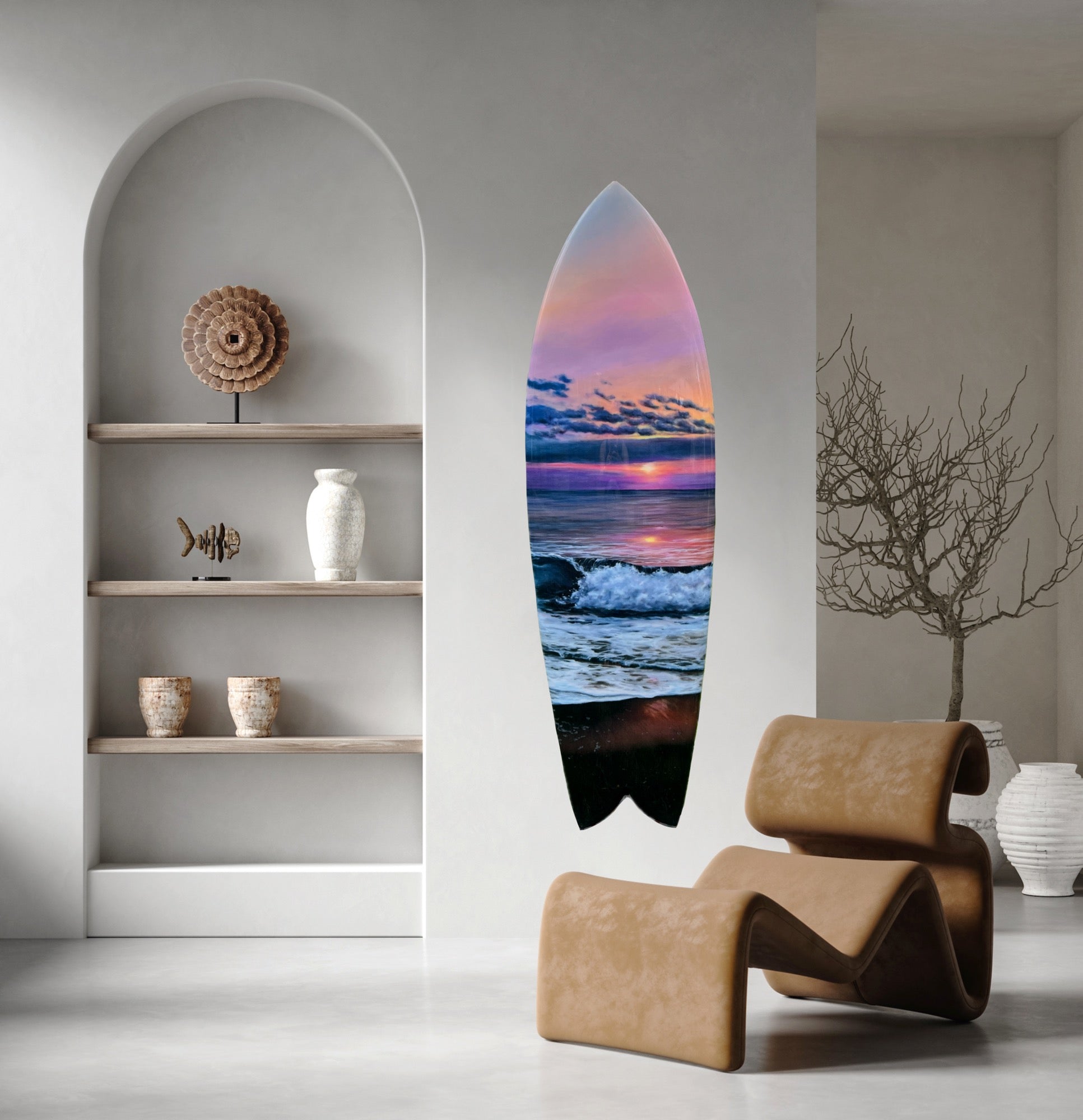 Rainbow Sunrise – Fine Art Surfboard image 3