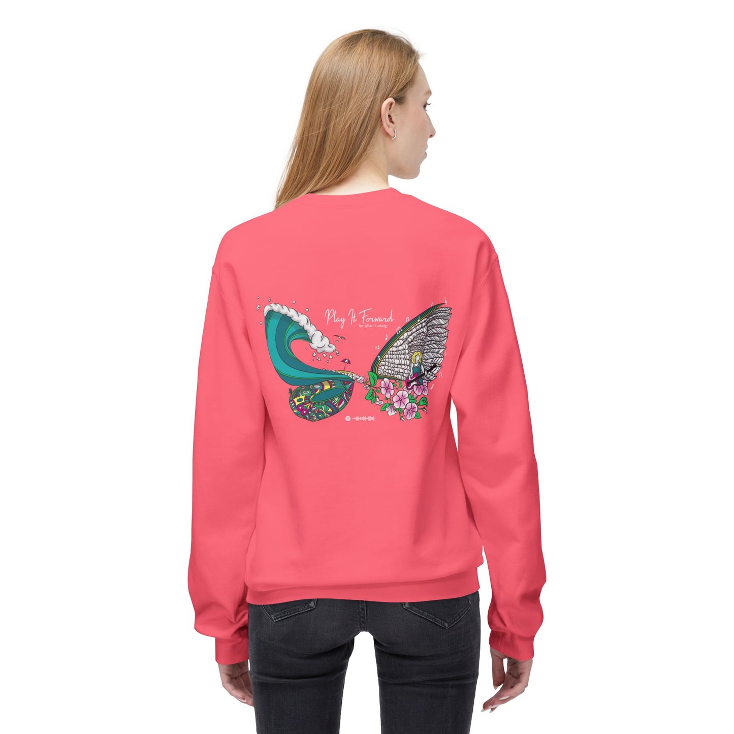 Jill's Wings - Unisex Midweight Softstyle Fleece Crewneck Sweatshirt