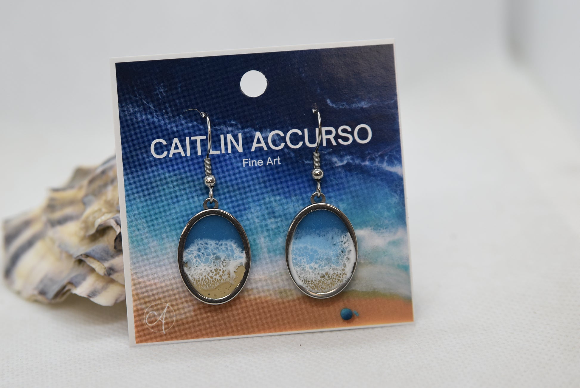 Ocean Oval Beach Earrings image 0