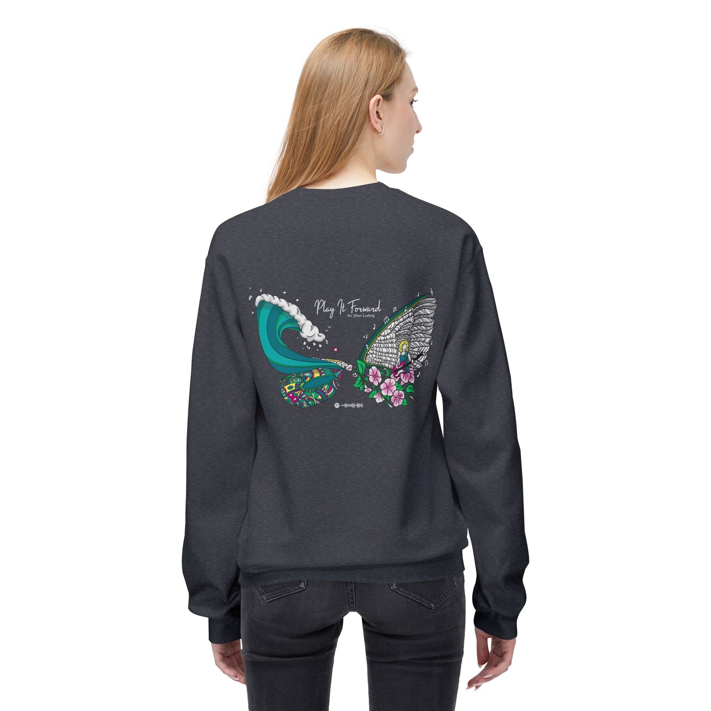 Jill's Wings - Unisex Midweight Softstyle Fleece Crewneck Sweatshirt