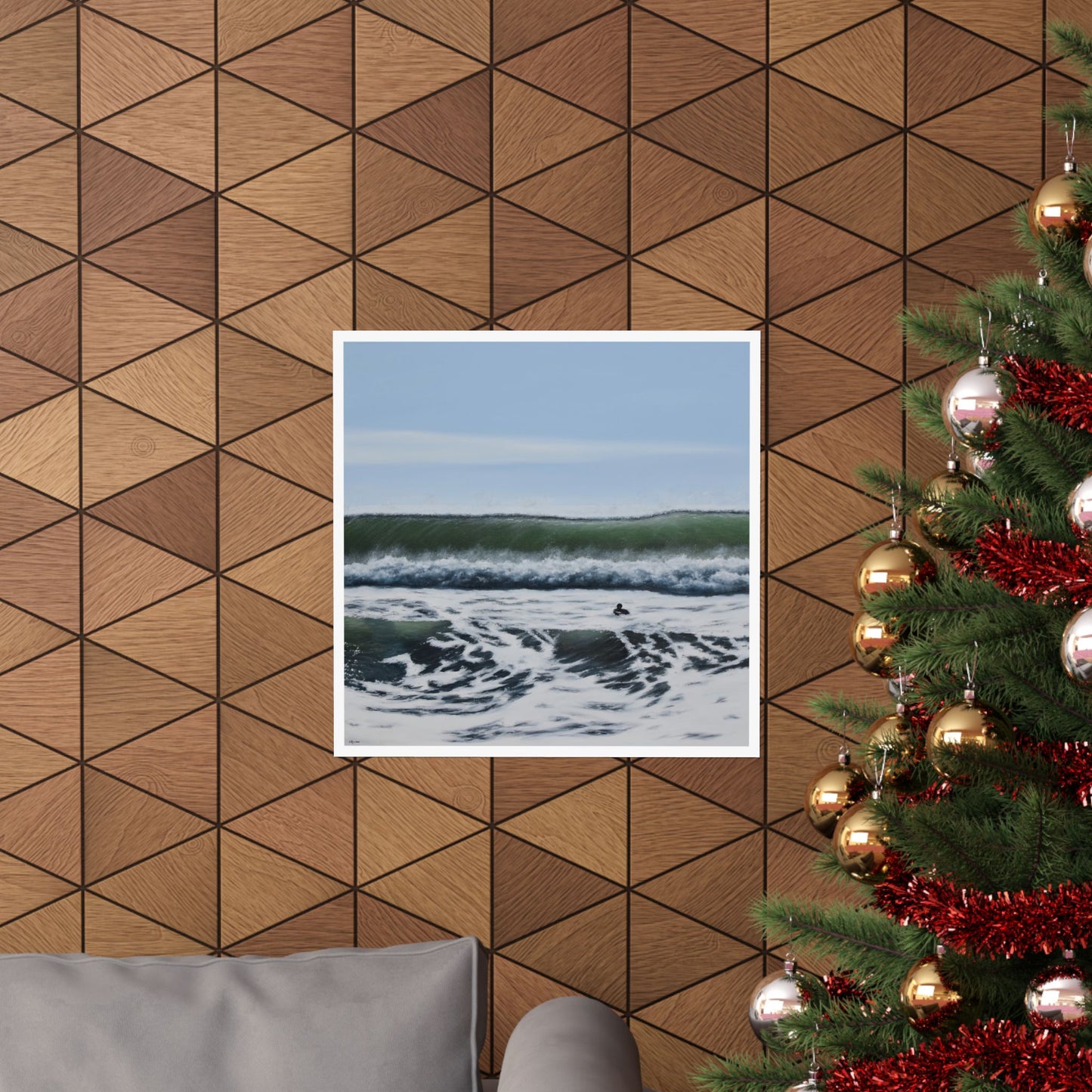 Liquid Courage: A Coastal Adventure in Home Decor Paper Print by Caitlin Accurso