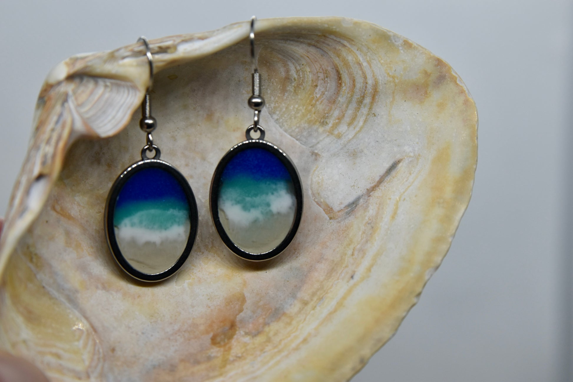 Ocean Oval Beach Earrings image 0