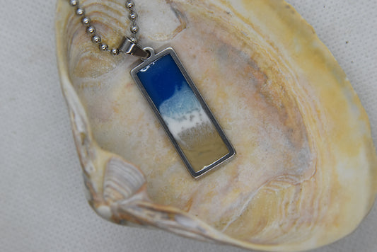 Ocean Vibe Dog Tag Necklace image 0
