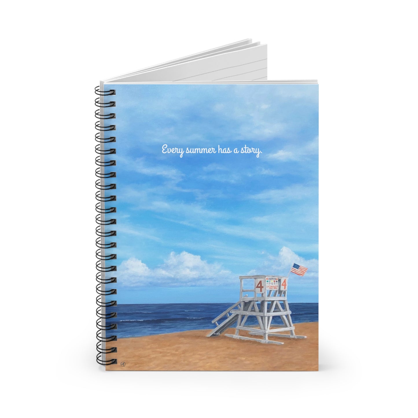 Summer Vibes Notebook - Ruled Line Beach Memories Journal  by Caitlin Accurso