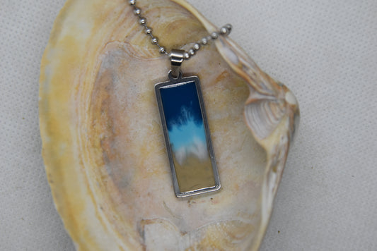 Ocean Vibe Dog Tag Necklace image 0
