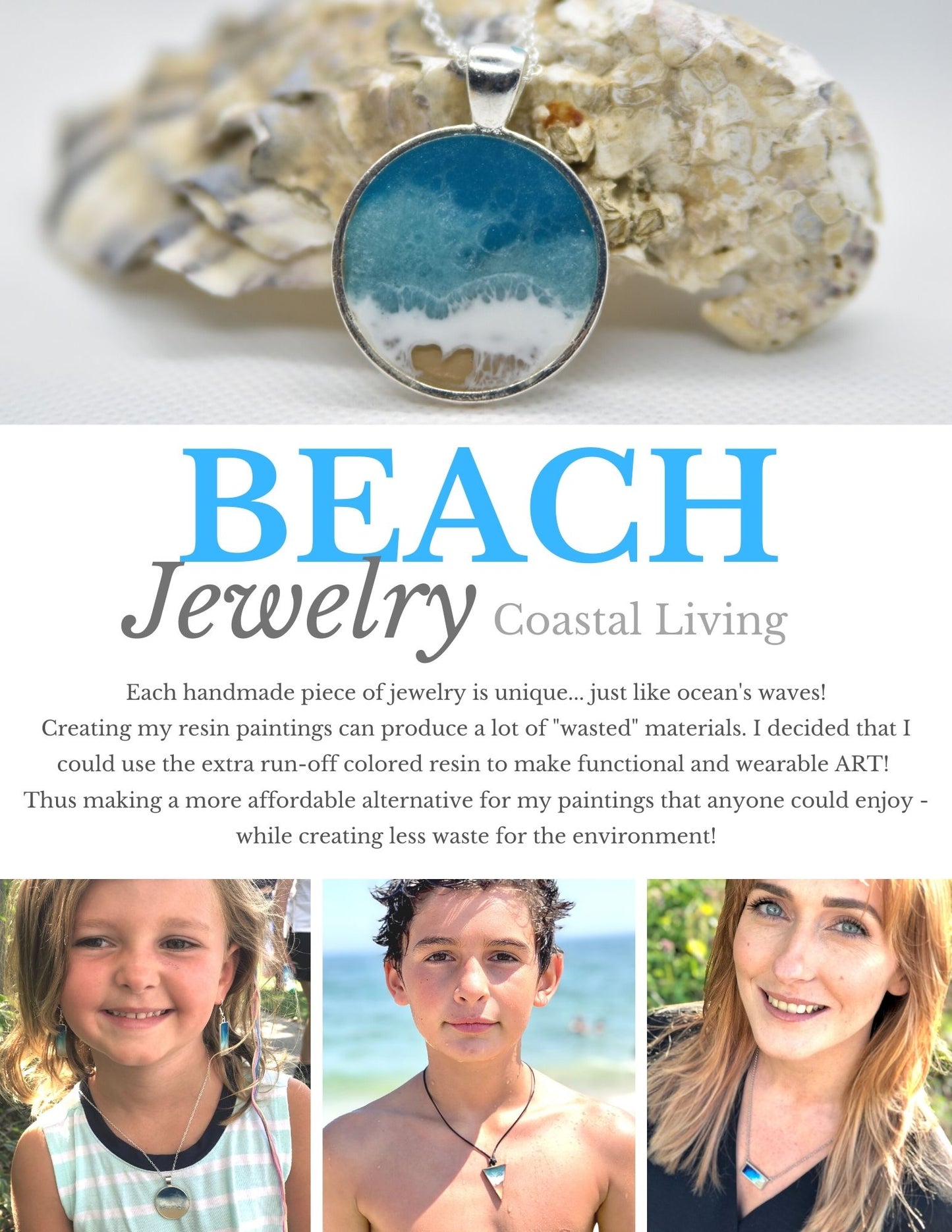 Ocean Oval Beach Earrings image 2