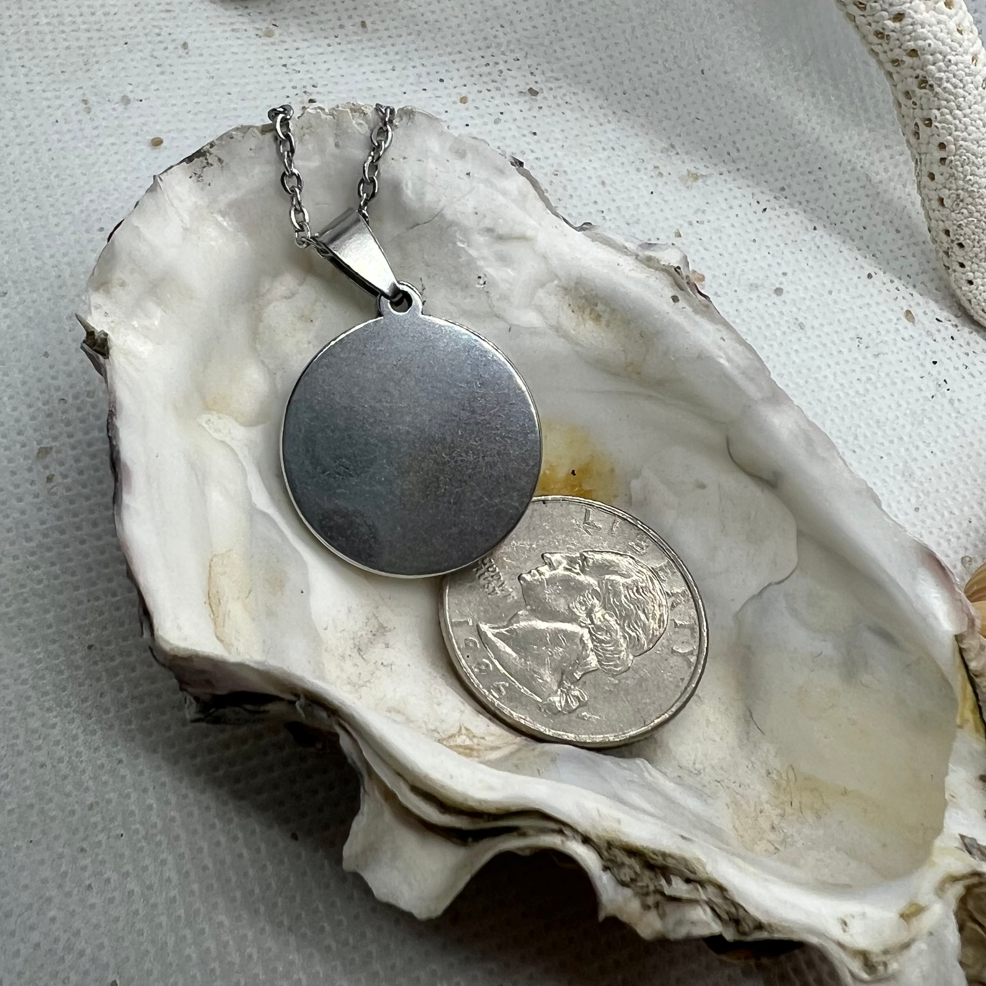 Round Necklace - Gold Stainless Steel image 1