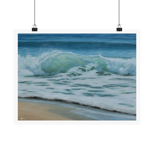 Shore Break: The Beauty of a Crashing Wave Paper Poster by Caitlin Accurso