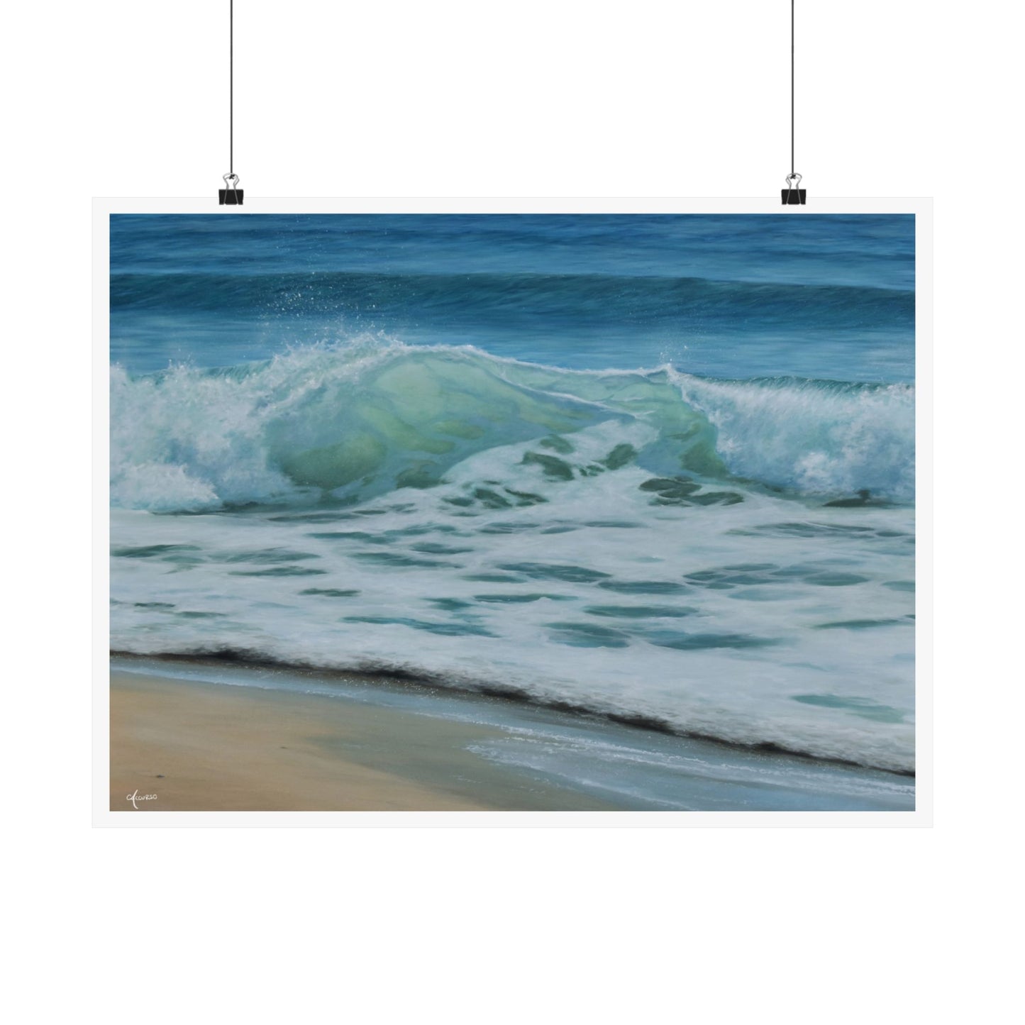 Shore Break: The Beauty of a Crashing Wave Paper Poster by Caitlin Accurso