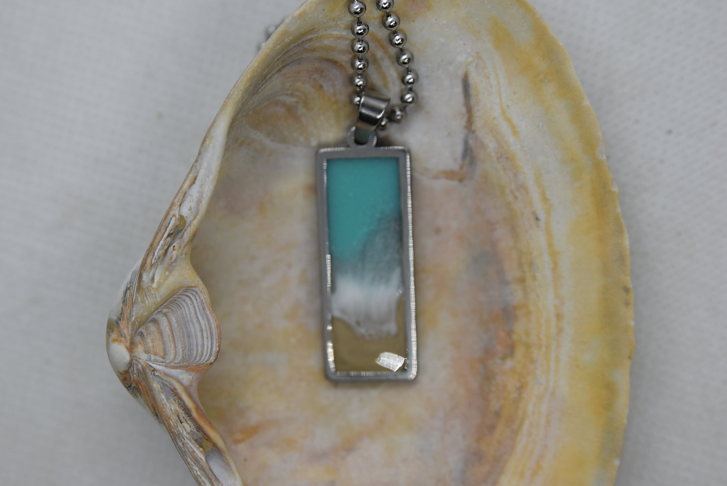 Ocean Vibe Dog Tag Necklace image 0