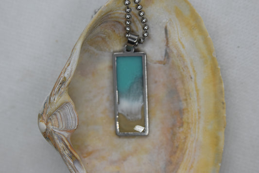 Ocean Vibe Dog Tag Necklace image 0