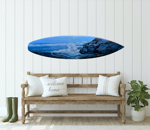 On the Rocks – Fine Art Surfboard
